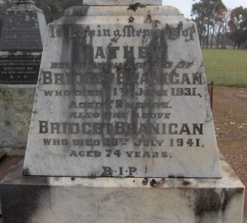 Bridget BRANIGAN - Moorngag Cemetery