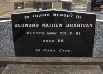 Desmond Mathew BRANIGAN - Moorngag Cemetery