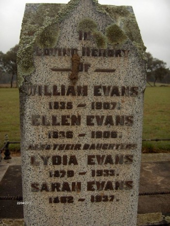 Ellen EVANS - Moorngag Cemetery