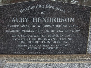 Alby HENDERSON - Moorngag Cemetery