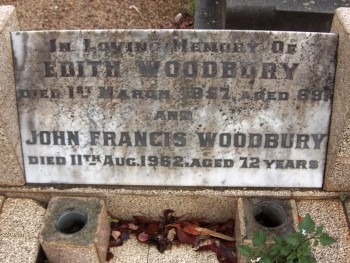 John Francis (Frank) WOODBURY - Moorngag Cemetery