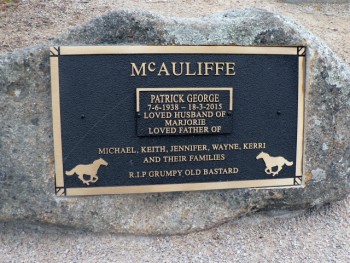 Patrick George MCAULIFFE - Winton Cemetery