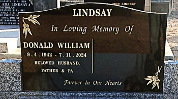 Donald William LINDSAY - Winton Cemetery