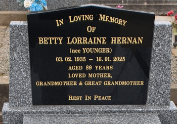 Betty Lorraine HERNAN - Winton Cemetery