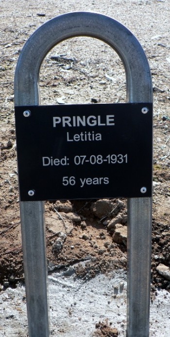 Letitia Malseed PRINGLE - Winton Cemetery