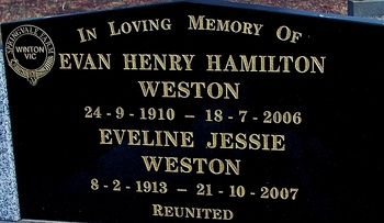 Eveline Jessie WESTON - Winton Cemetery